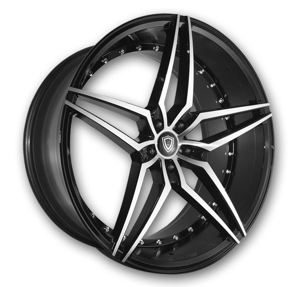 Marquee Wheels M3259 18x8 Gloss Black Machined 5x115 +25mm 73.1mm