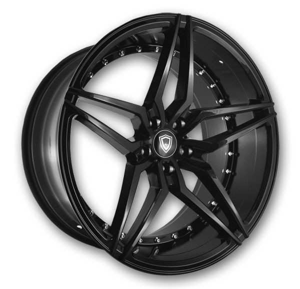 Marquee Wheels M3259 22x9 Gloss Black 5x120 +33mm 74.1mm