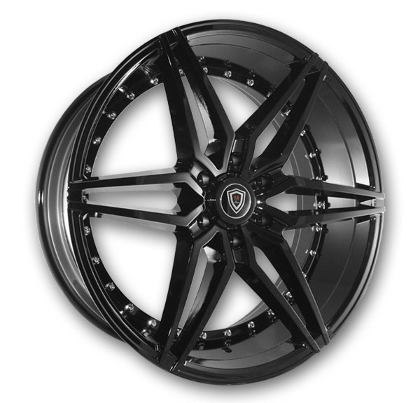 Marquee Wheels M3259 22x9.5 Gloss Black 6x139.7 +25mm 78.1mm