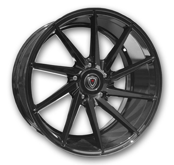 Marquee Wheels M8135 18x8 Gloss Black 5x114.3 +33mm 72.56mm