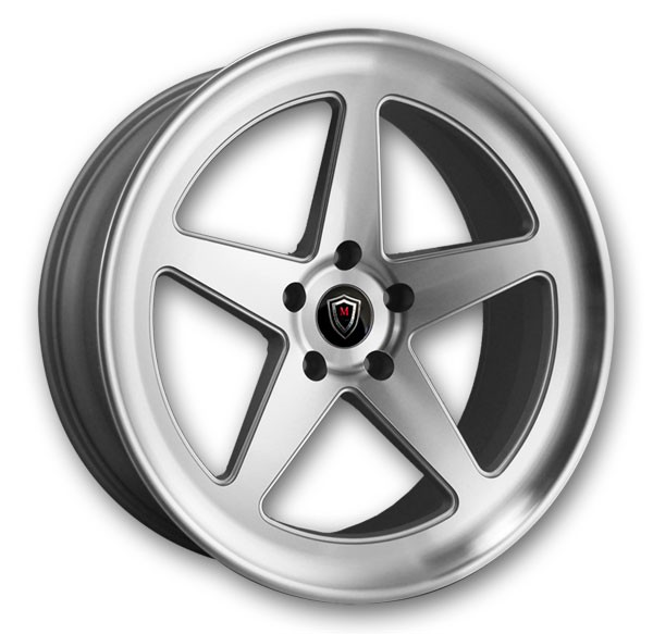 Marquee Wheels M9535 20x9 Silver Machined 5x114.3 +35mm 73.1mm