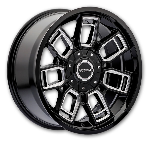 Mayhem Wheels 8118 Ordinance 20x9 Gloss Black/Milled 6x135/6x139.7 0mm 106.1mm