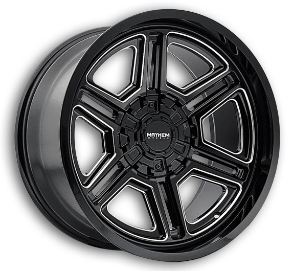 Mayhem Wheels 8117 Hermosa 20x9 Black Milled 8x170 +18mm 125.2mm