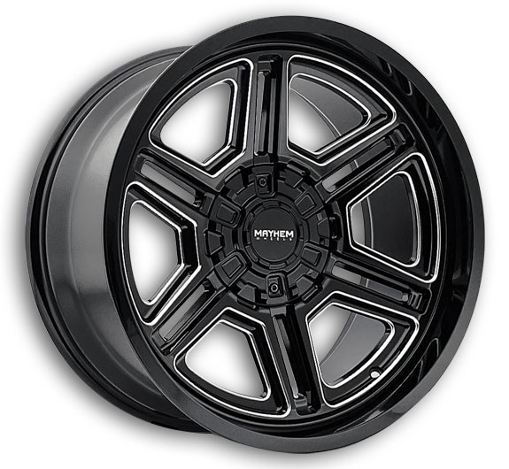 Mayhem Wheels 8117 Hermosa 20x10 Black Milled 8x170 -25mm 125.2mm