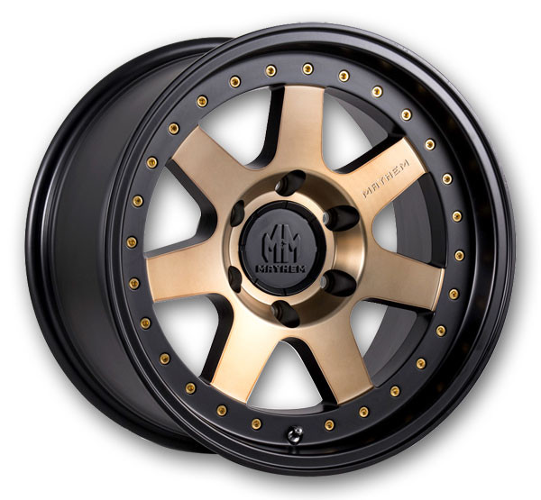 Mayhem Wheels 9300 Prodigy 17x9 Matte Black with Bronze Tint 6x135 -6mm 87.1mm