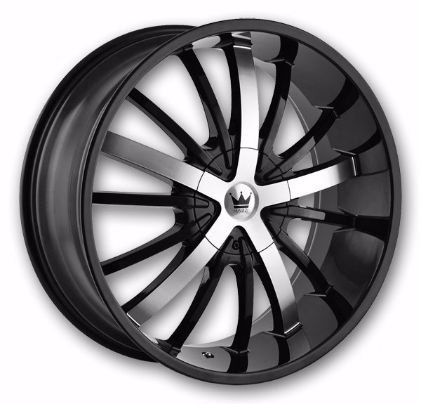 Mazzi Wheels 364 Essence 24x9.5 Black with Machined Face 5x127/5x139.7 +18mm 87mm