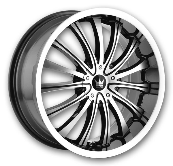 Mazzi Wheels 351 Hype 20x9 Gloss Black with Machined Face 5x115/5x120 +18mm 74.1mm