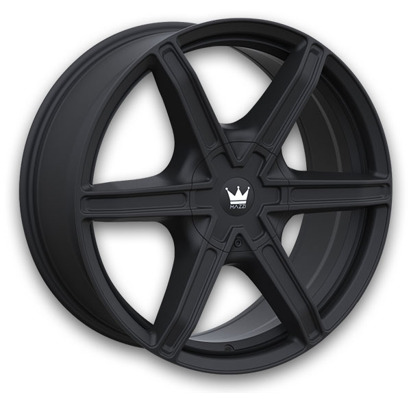 Mazzi Wheels 371 Stilts 24x9.5 Matte Black 5x115/5x120 +18mm 74.1mm
