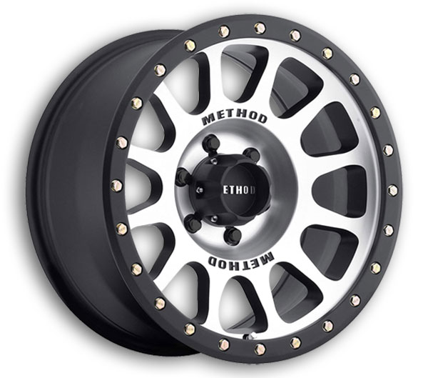 Method Wheels MR305 NV 17x8.5 Machined Face/Black Street Loc Ring 6x139.7 +25mm 108mm