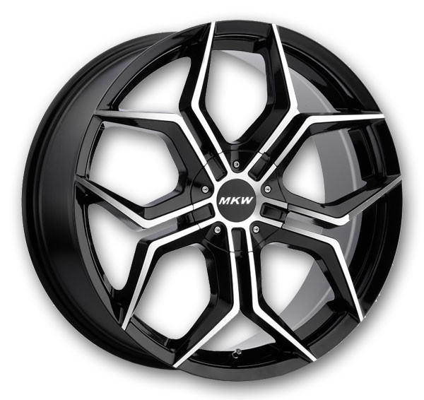 MKW Wheels M121 20x8.5 Gloss Black Machined 5x114.3/5x120 35mm 74.1mm