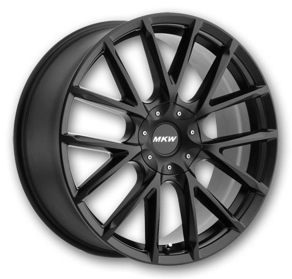 MKW Wheels M123 20x8.5 Gloss Black Machined 5x110/5x115 40mm 73mm