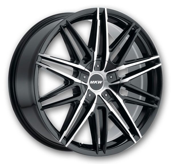 MKW Wheels M124 20x8.5 Gloss Black 5x110/5x115 40mm 73mm