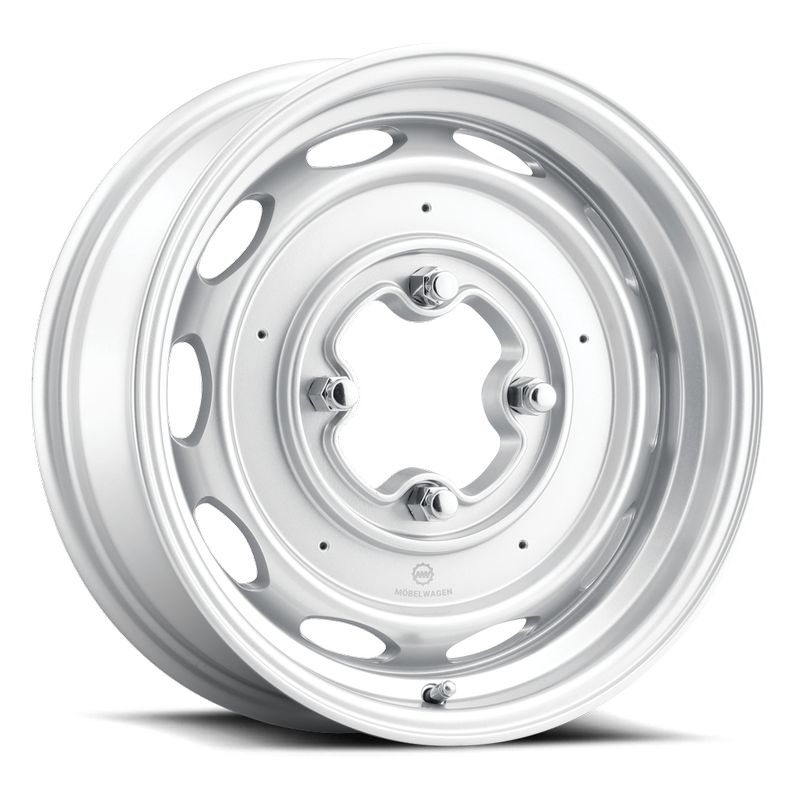 Mobel Wagen Wheels 430S Interceptor 15x4.5 Silver 4x130 +25mm 85.85mm