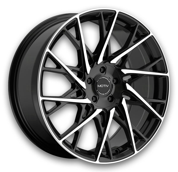Motiv Wheels 430 Maestro 17x7.5 Gloss Black Machined Face Accents 5x108/5x114.3 +40mm 73.1mm