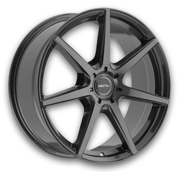 Motiv Wheels 432 Rigor 16x7.5 Gloss Black 5x112/5x114.3 +40mm 73.1mm