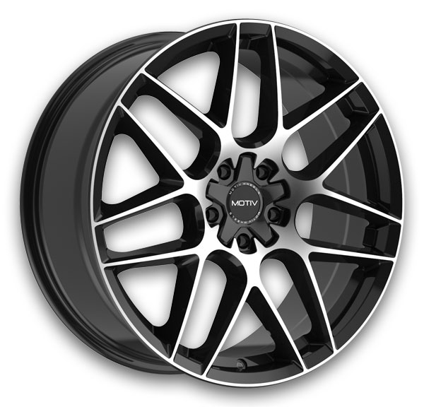 Motiv Wheels 435 Foil 20x8.5 Gloss Black Machined Face 5x114.3/5x120 +40mm 74.1mm
