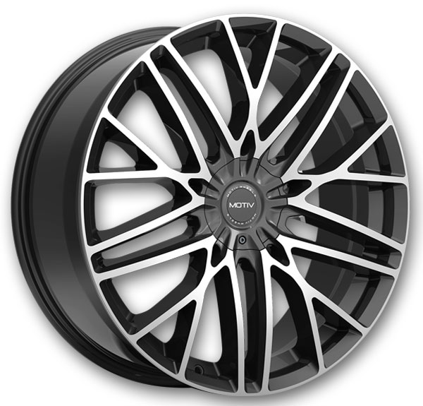Motiv Wheels 437 Maven 22x9 Gloss Black Machined Face 5x114.3/5x120 +40mm