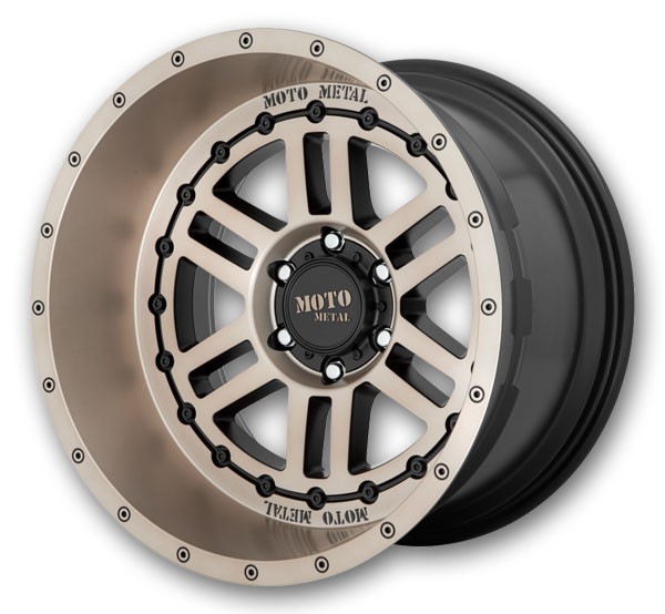 Moto Metal Wheels Deep Six 22x12 Satin Black with Bronze Tint 6x139.7 -44mm 106.1mm