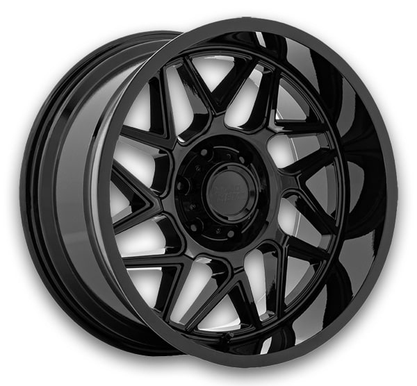 Moto Metal Wheels Turbine 20x10 Gloss Black 8x165.1 -18mm 125.1mm