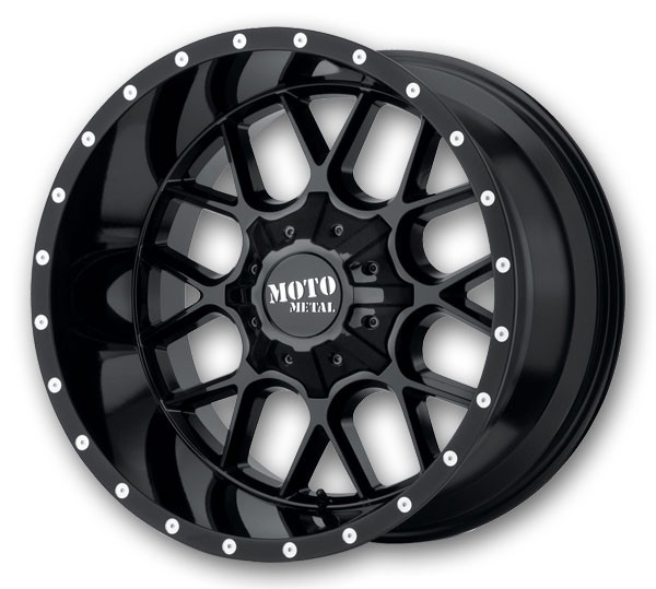 Moto Metal Wheels Siege 22x12 Gloss Black 5x127/5x139.7 -44mm 78.3mm