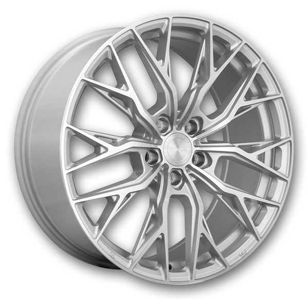 MRR Wheels GF5 20x10.5 Silver Machine Face 5x112 +25mm 66.6mm