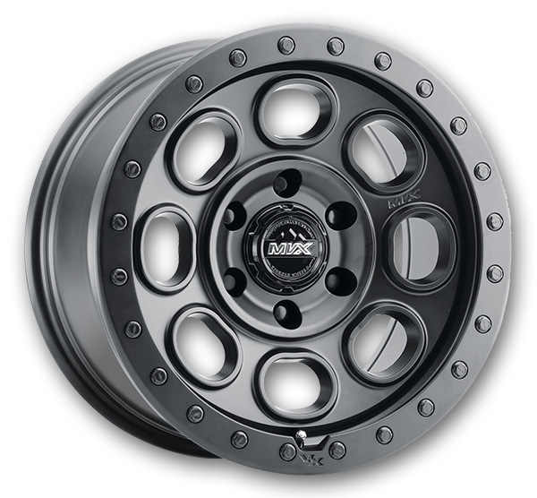 MVX Offroad Wheels VX80 17x9 Matte Black 6x139.7 -12mm 106.1mm