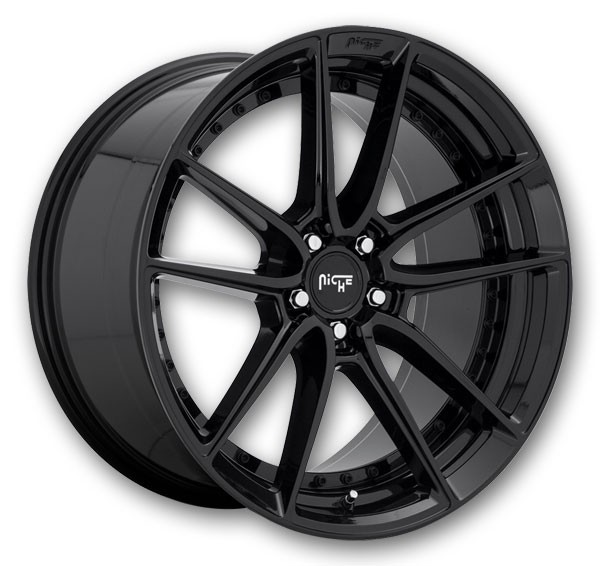 Niche Wheels DFS 20x10.5 Gloss Black 5x112 +40mm 66.5mm