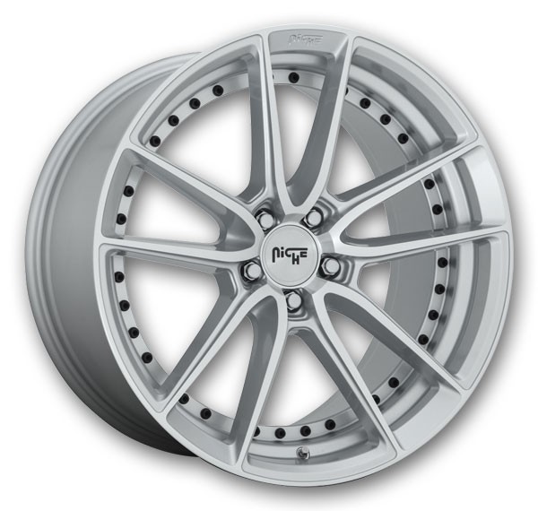 Niche Wheels DFS 20x10.5 Gloss Silver Machined 5x115 +20mm 71.7mm