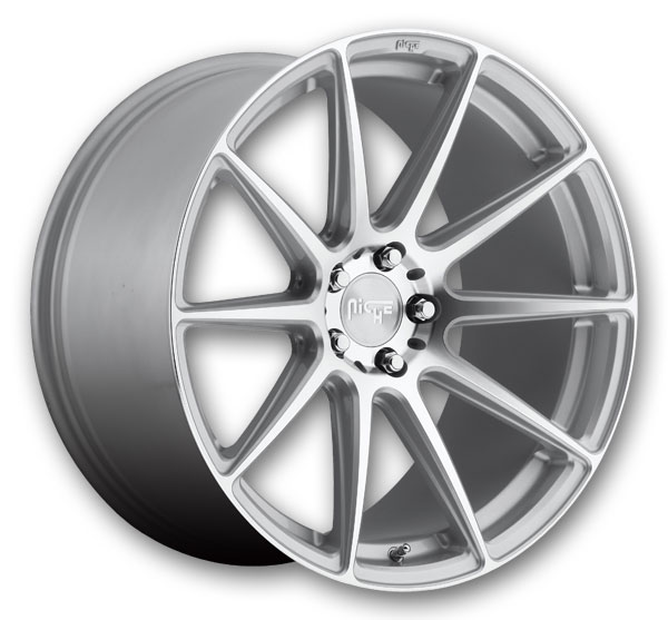 Niche Wheels Essen 19x8.5 Gloss Silver Machined 5x112 +35mm 66.6mm