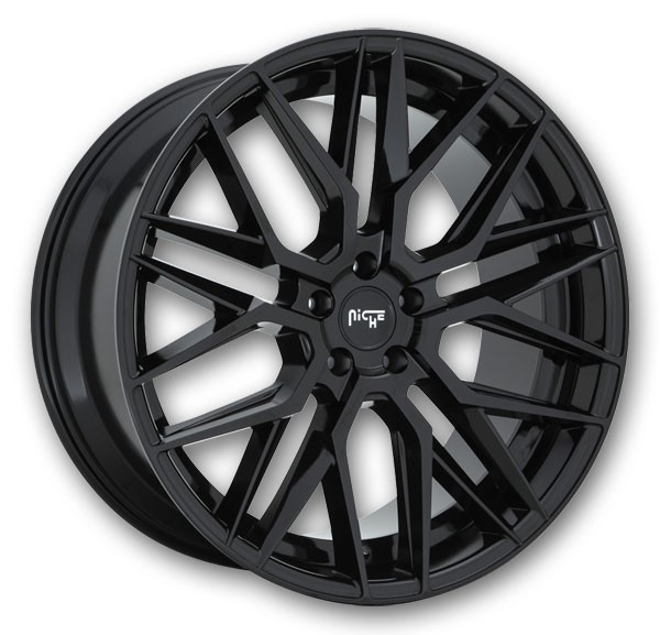 Niche Wheels Gamma 24x10 Gloss Black 6x139.7 25mm 106.1mm