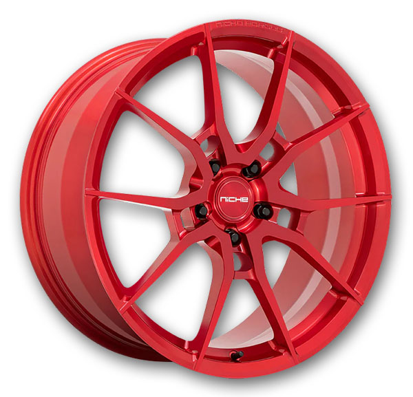 Niche Wheels Kanan 20x10 Brushed Candy Red 5x114.3 +38mm 70.5mm