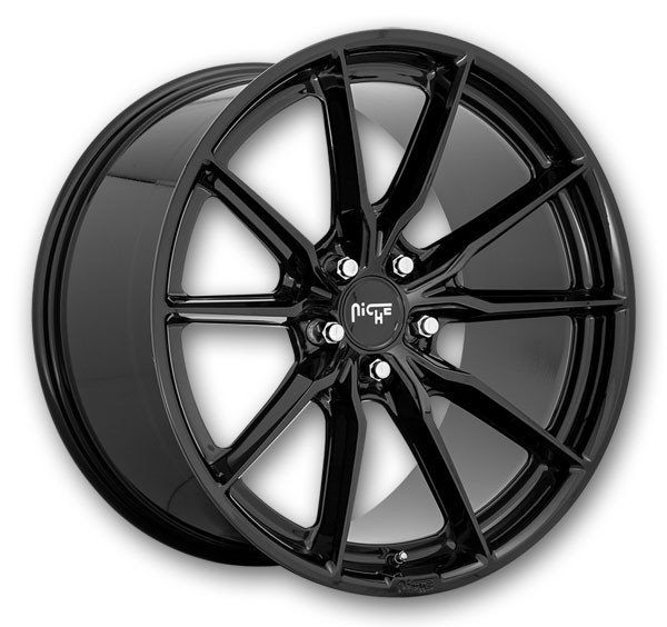 Niche Wheels Rainier 19x9.5 Gloss Black 5x112 +50mm 66.5mm