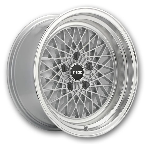 NS Tuner Wheels NS-MDV2 16x9.5 Silver with Machined Lip 5x100 +0mm 73.1mm