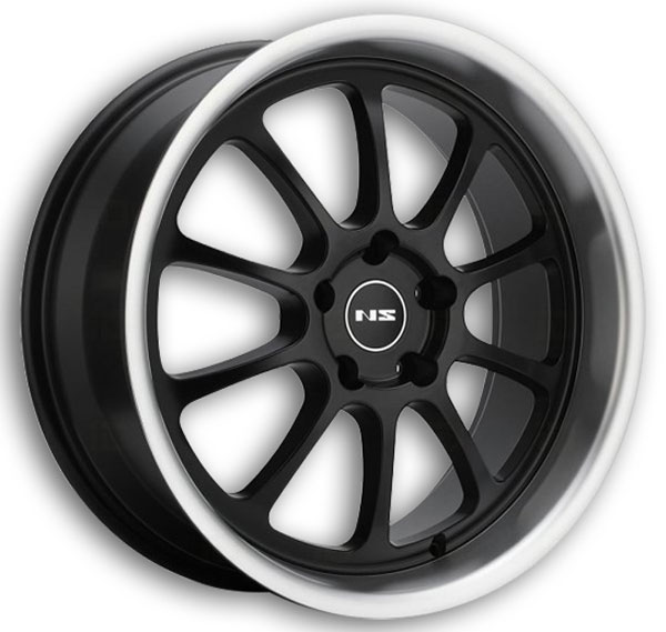 NS Tuner Wheels NS-TEN 18x8.5 Matte Black with Machined Lip 5x114.3 +35mm 73.1mm