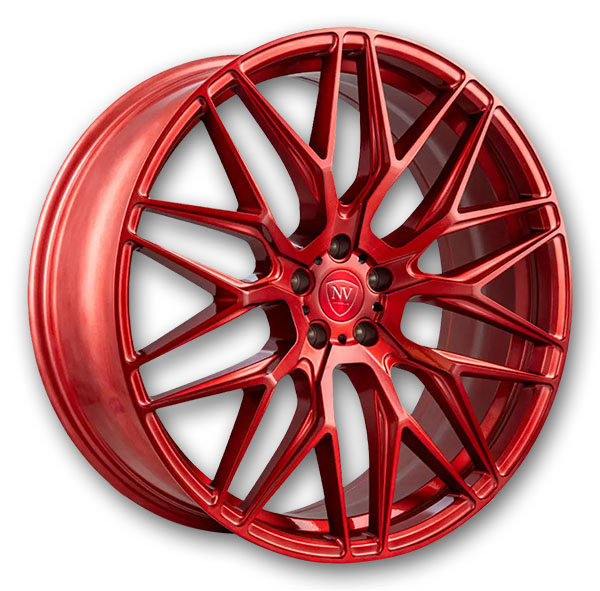 NV Wheels Wheels NV1 22x9 Brushed Red 5x114.3 +38mm 73.1mm