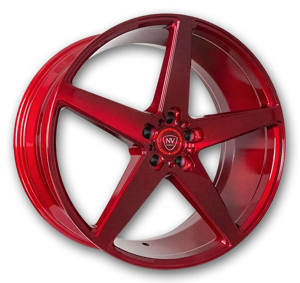 NV Wheels Wheels NVV 24x10 Brushed Red  +20mm 72.56mm