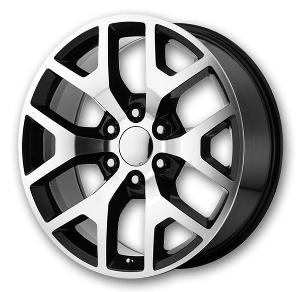 Performance Replicas Wheels PR169 22x9 Gloss Black with Machined Spokes 6x139.7 +28mm 78.3mm