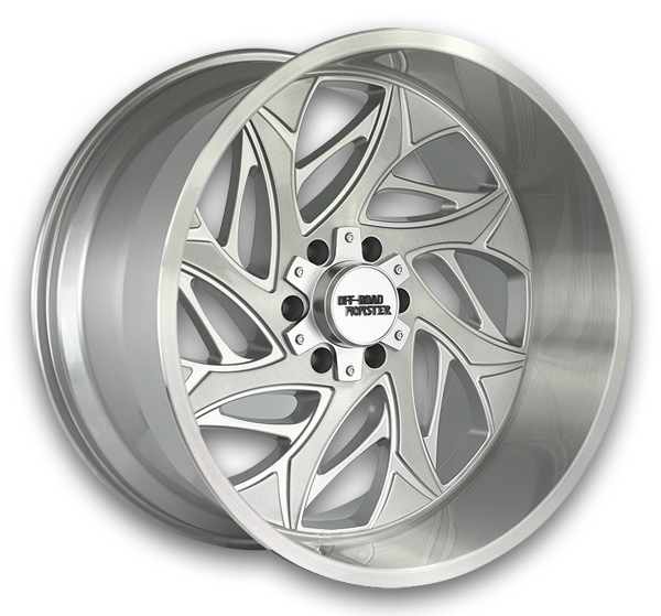 Off-Road Monster Wheels M28 22x12 Brushed Face Silver 6x135/6x139.7 -44mm 106.4mm