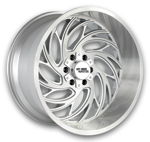 Off-Road Monster Wheels M29 22x12 Brushed Face Silver 6x135/6x139.7 -44mm 106.4mm