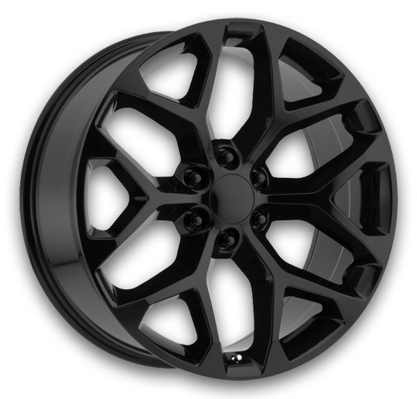 Performance Replicas Wheels PR176 26x10 Black Chrome 6x139.7 +24mm 78.1mm