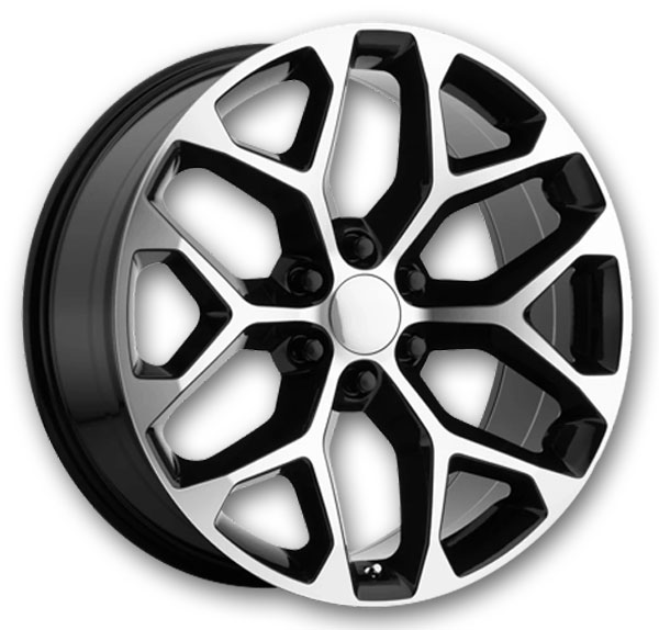 Performance Replicas Wheels PR176 20x9 Gloss Black Machined 6x139.7 +24mm 78.3mm