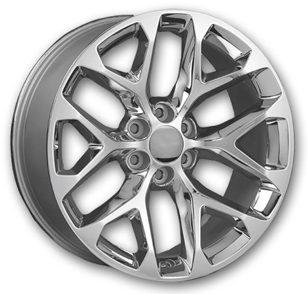 Performance Replicas Wheels PR177 24x10 Chrome 6x139.7 +24mm 78.1mm