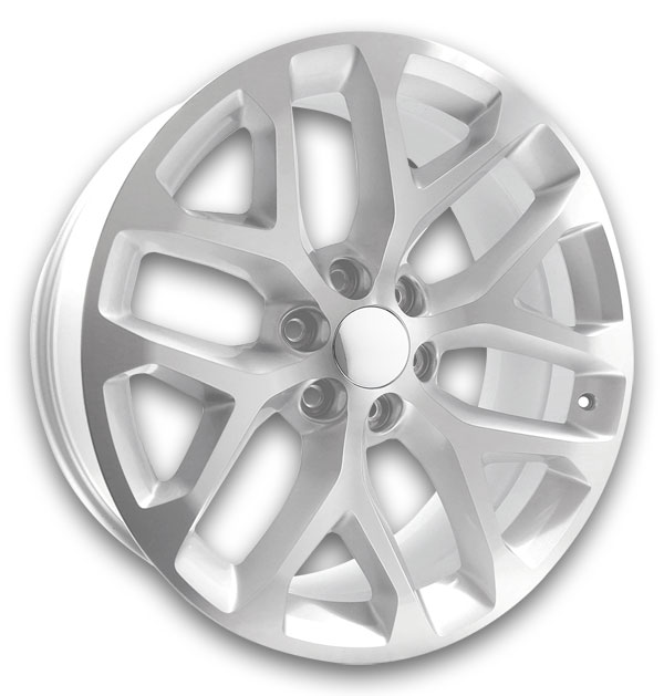 Performance Replicas Wheels PR177 20x9 Silver Machined 6x139.7 +24mm 78.1mm