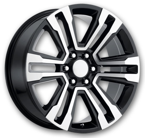 Performance Replicas Wheels PR182 20x9 Gloss Black Machined 6x139.7 +24mm 78.1mm