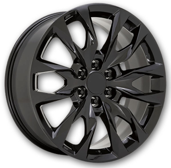 Performance Replicas Wheels PR210 24x10 Gloss Black 6x139.7 +30mm 78.1mm