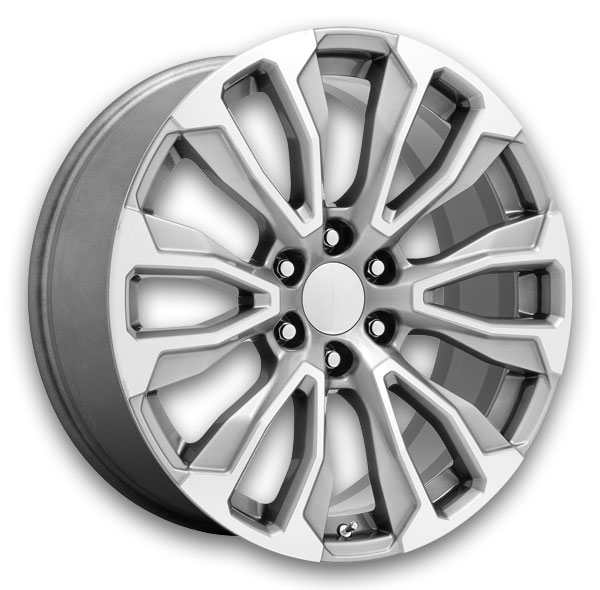 Performance Replicas Wheels PR211 24x10 Silver Machined Face 6x139.7 +31mm 78.1mm
