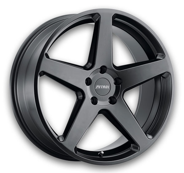 Petrol Wheels P2C 20x8.5 Semi Gloss Black 5x120 +35mm 76.1mm