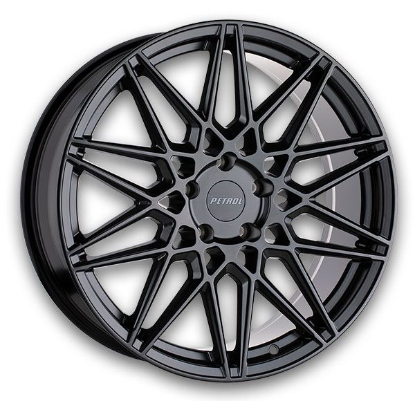 Petrol Wheels P3C 20x8.5 Semi Gloss Black 5x115 +40mm 76.1mm