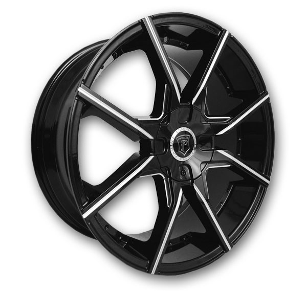 Pinnacle Wheels P96 Hype 22x8.5 Gloss Black Milled 5x114.3/5x127 +38mm 74.1mm