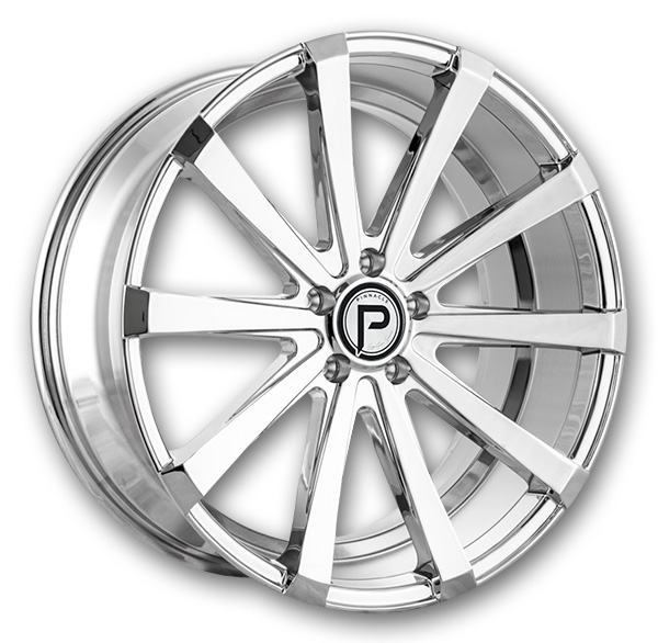 Pinnacle Wheels P100 Royalty 22x9 Chrome 5x120 +15mm 74.1mm